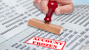 Arbitrary freezing of bank accounts