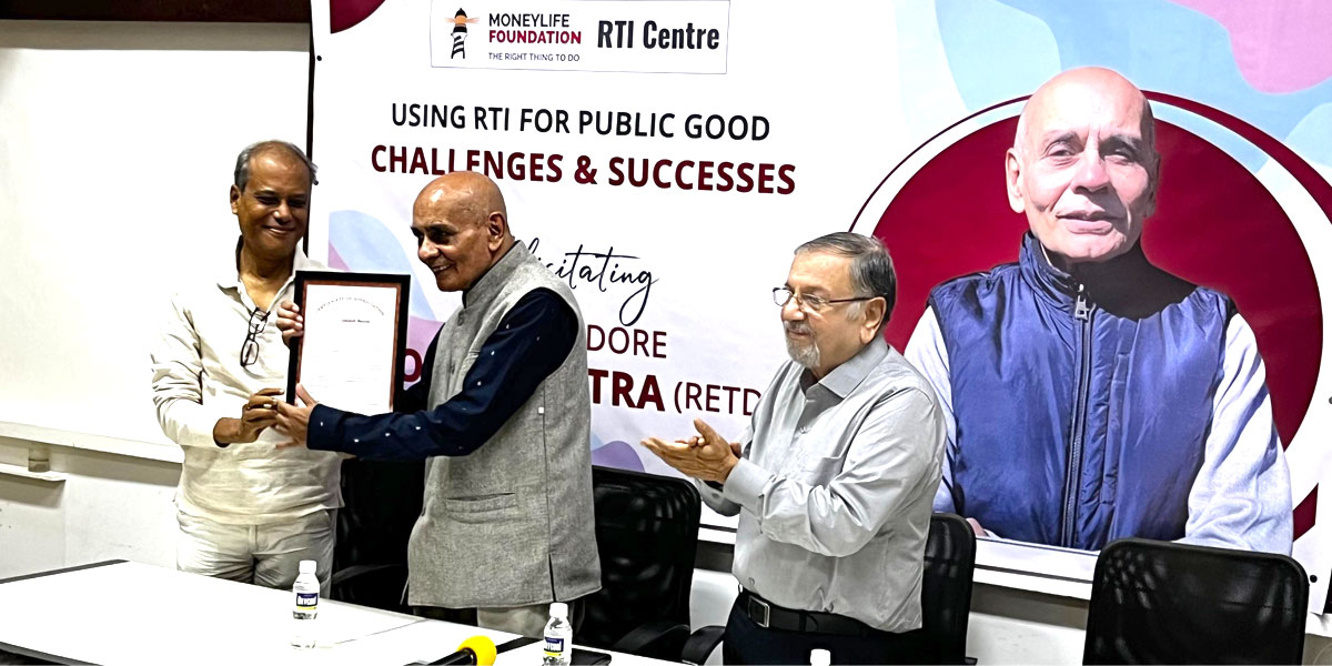 RTI as a Tool for Change: Felicitating Commodore Lokesh Batra and Discussing Strategies for Success